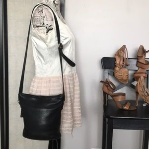 ✈️Vintage Pebble Grain Leather Bucket Crossbody Messenger Minimalist whimsygoth